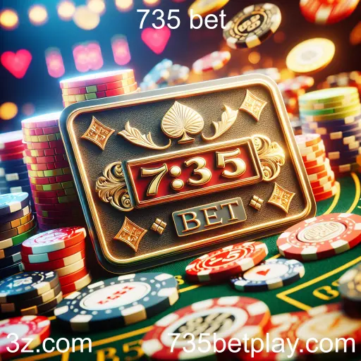 Imagem promocional da 735 bet mostrando a plataforma e suas vantagens